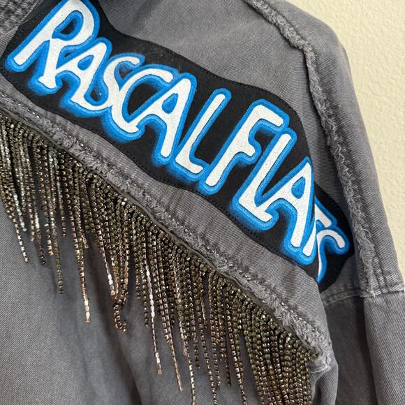 ZARA Oversized Embellished Shacket w/Rascal Flats Graphic Tee Size XL - Picture 5 of 10